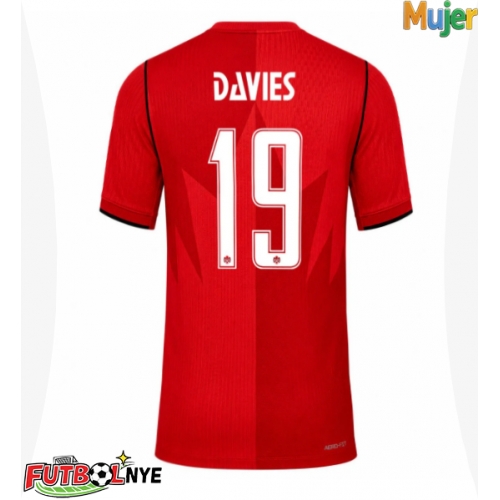Camiseta Canadá Alphonso Davies #19 Primera Equipación para mujer Mundial 2026 manga corta